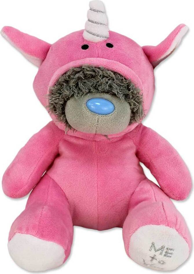 Dinotoys Bär Stofftier im Einhorn Kostüm - 23 cm