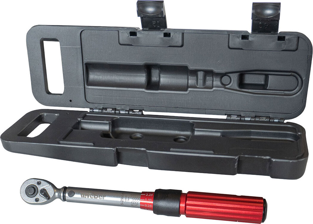 Weber-Werke Weber Ratschen-Drehmomentschlüssel 1/4" 5–25 Nm Drehmoment Ratsche 70 Zähne Drehmomentschlüssel WZ-DM5-25