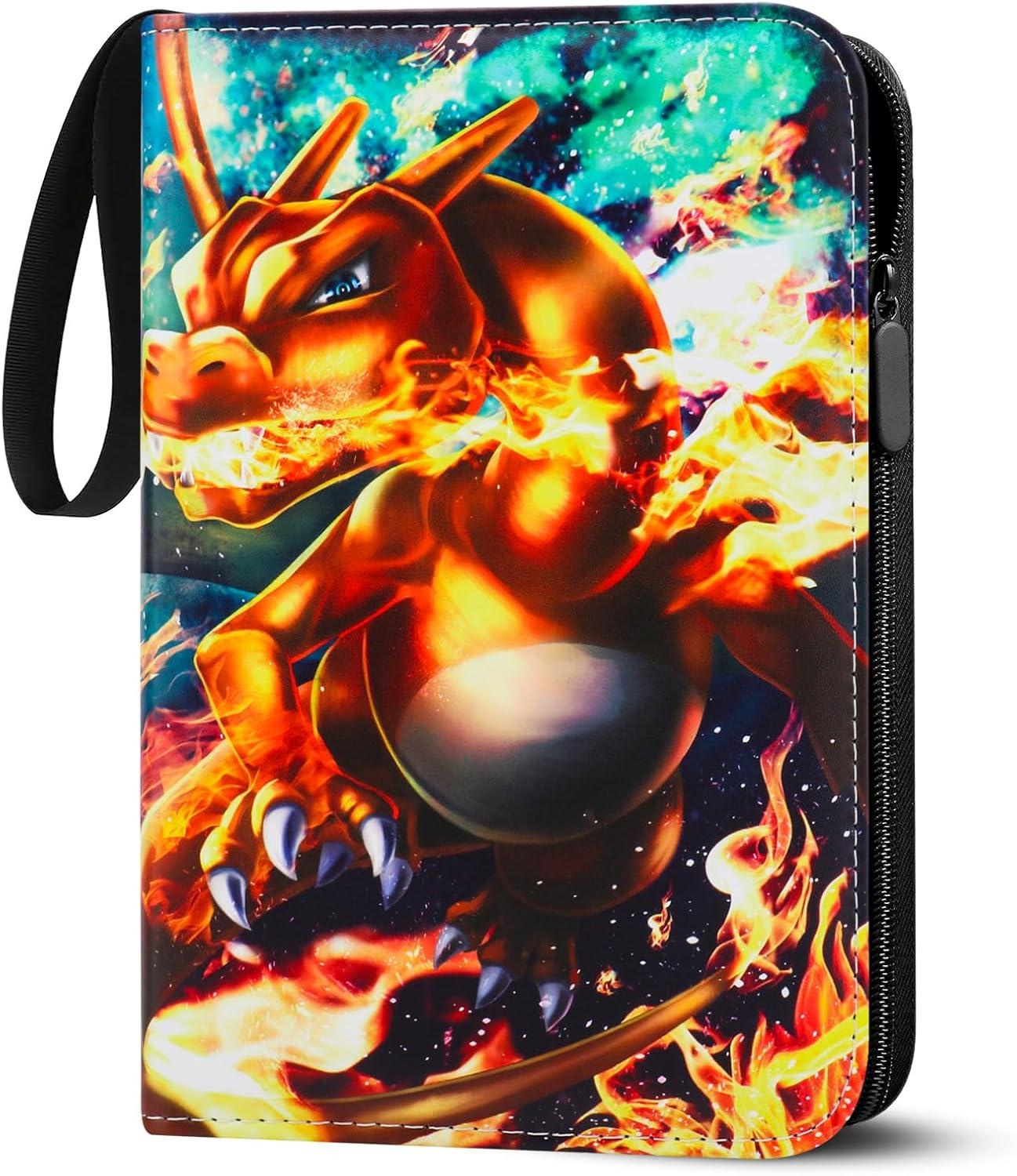 Unbranded Pokémon Karten Sammelalbum für Pokemon 400 Karten,Album Heft für Pokemon Karten zum Sammeln und Tauschen,PU-Material mit Wasserdichter Oberfläche