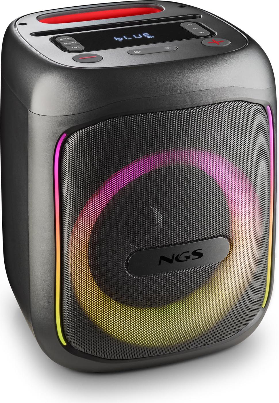 NGS WILD SWAG GO, 40 W, 80 W, Káblový a bezdrôtový, Párty reproduktor, Čierna, LED