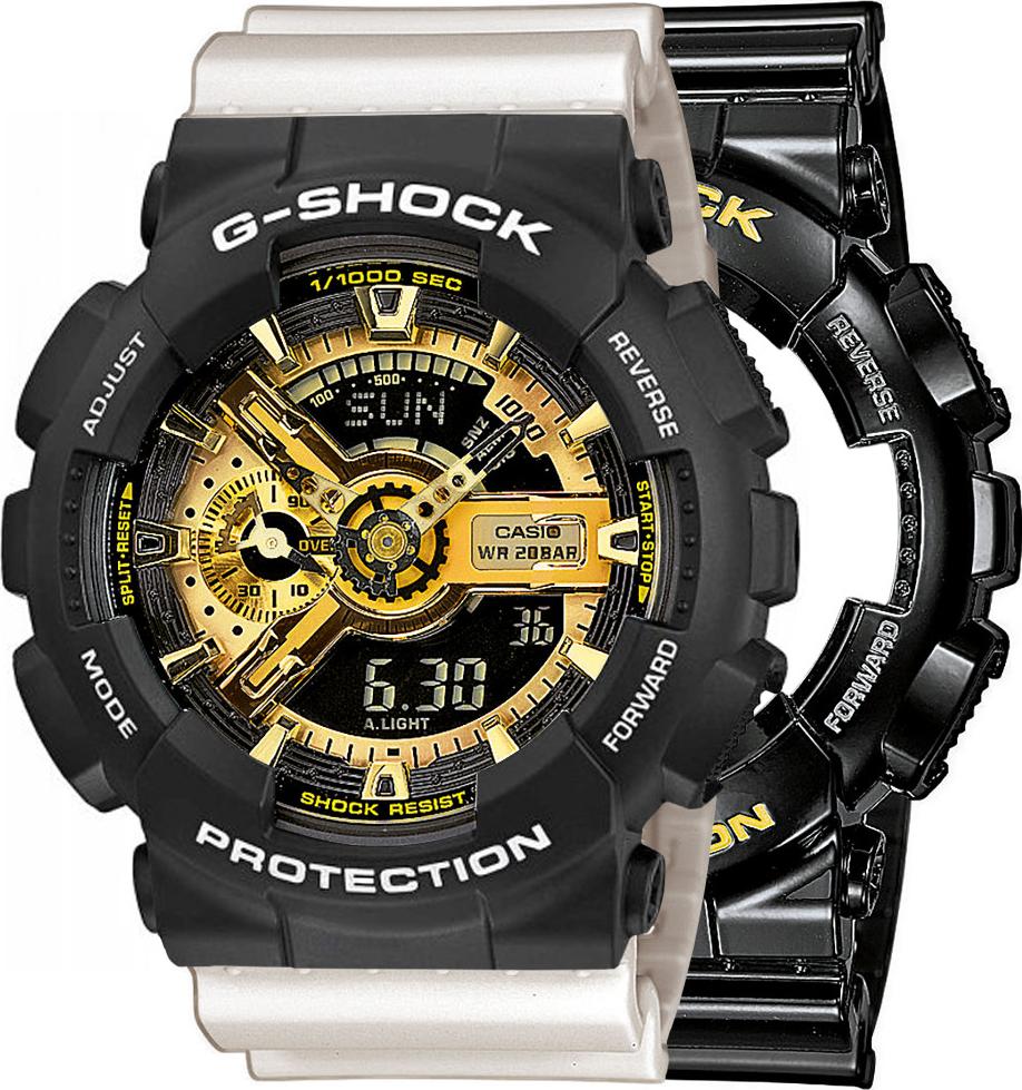 Hodinky Casio G-Shock SET GA-110GB-1AER + BEZEL 10508136 + BAND 10395227 20BAR