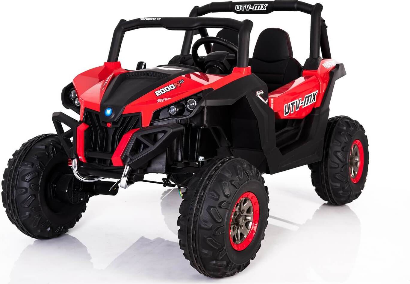 Buggy XXL UTV Premium Kinderelektrofahrzeug 2x 12V / 7Ah 2x200W Motoren Rot