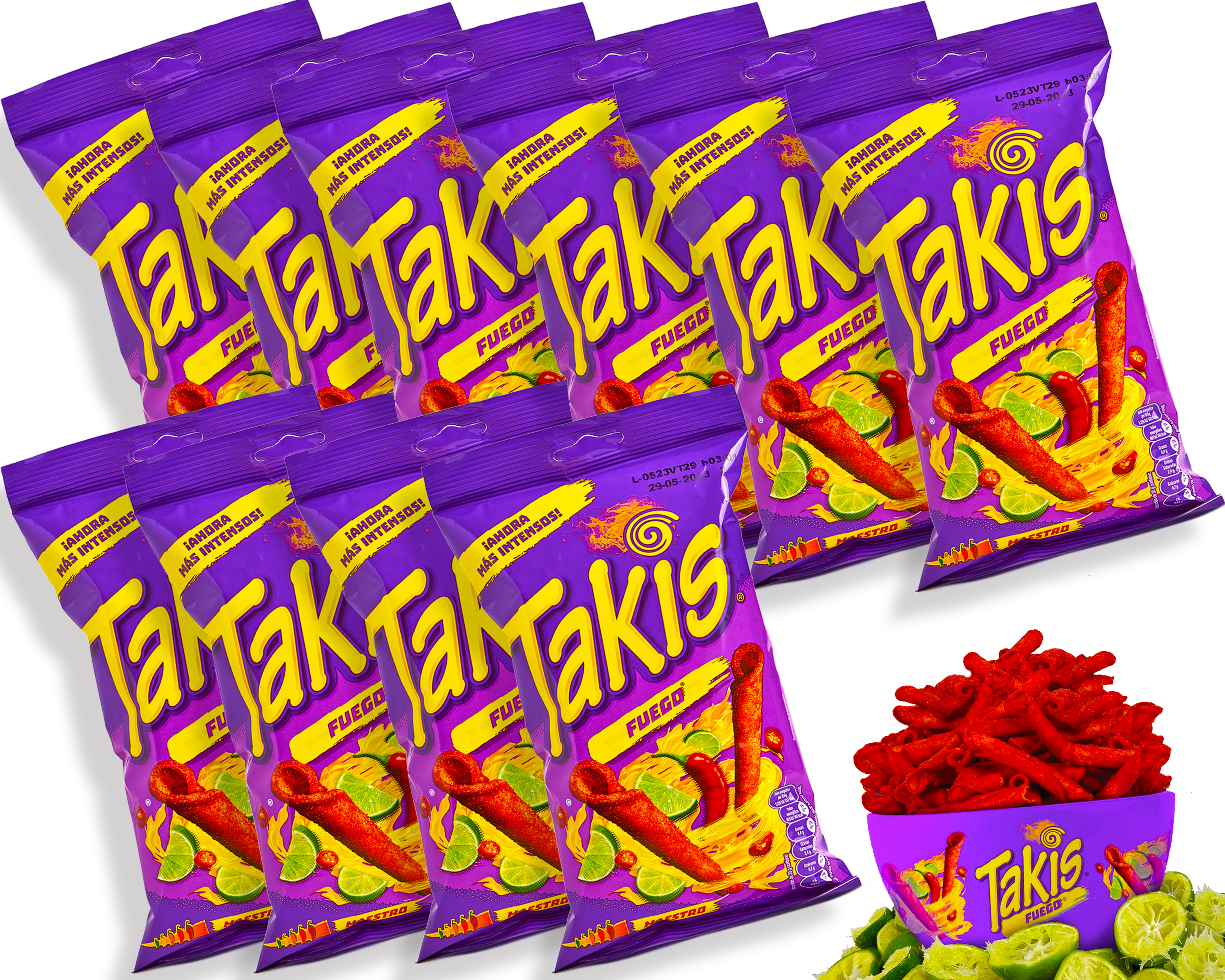 Takis Chips Fuego Chips Box - (Pack von 10)