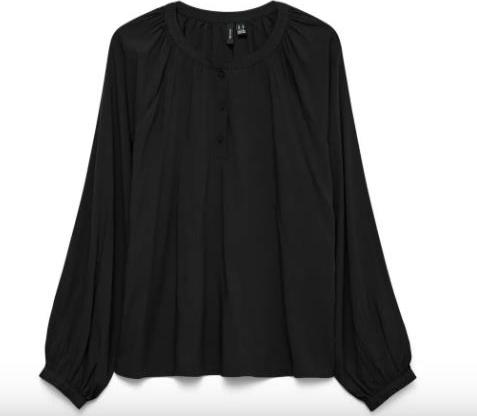 Vero Moda VMBELLA LS PLACKET TOP WVN GA NOOS Black XS 10334524