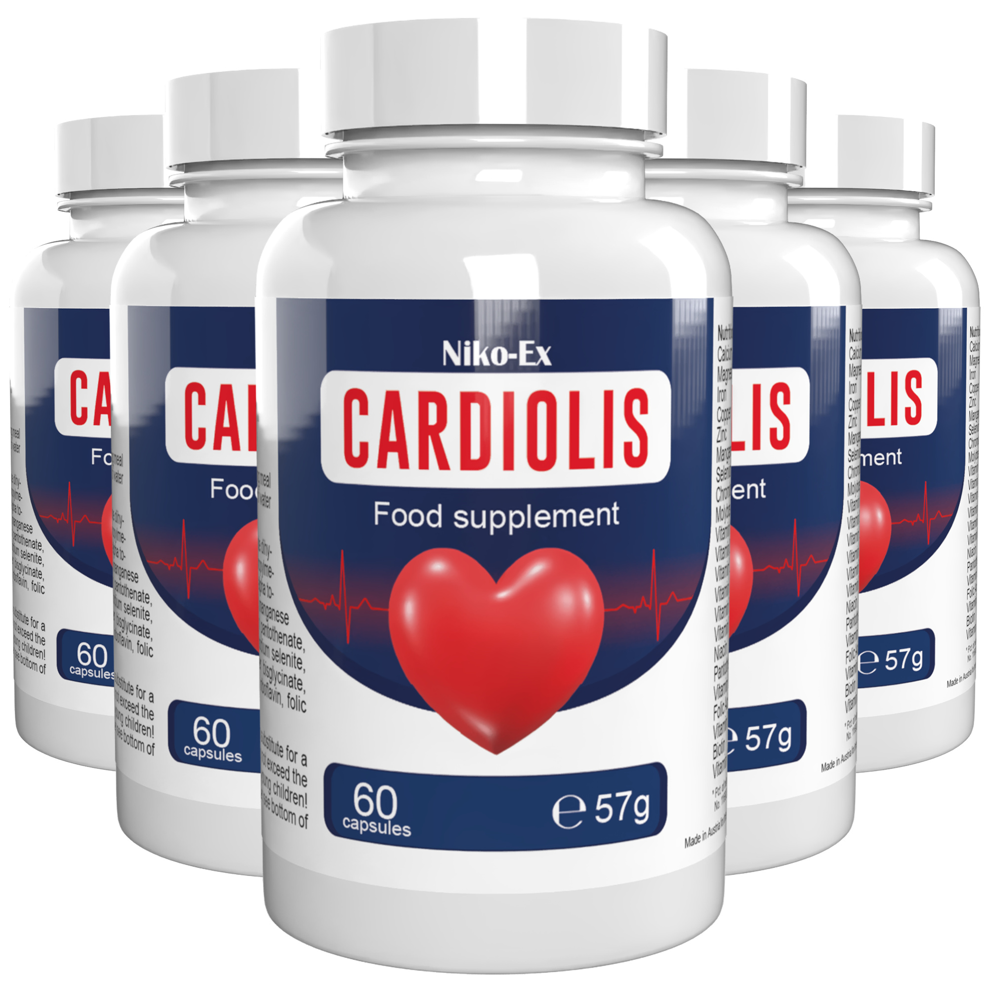 InterGuard AG Cardiolis Forte - 300 Kapseln (5x60) hochdosiert - Original Rezept aus der Schweiz - Vegan & Pflanzlich mit Vitaminen & Mineralien - 5er Pack cardiolismv4-25e1