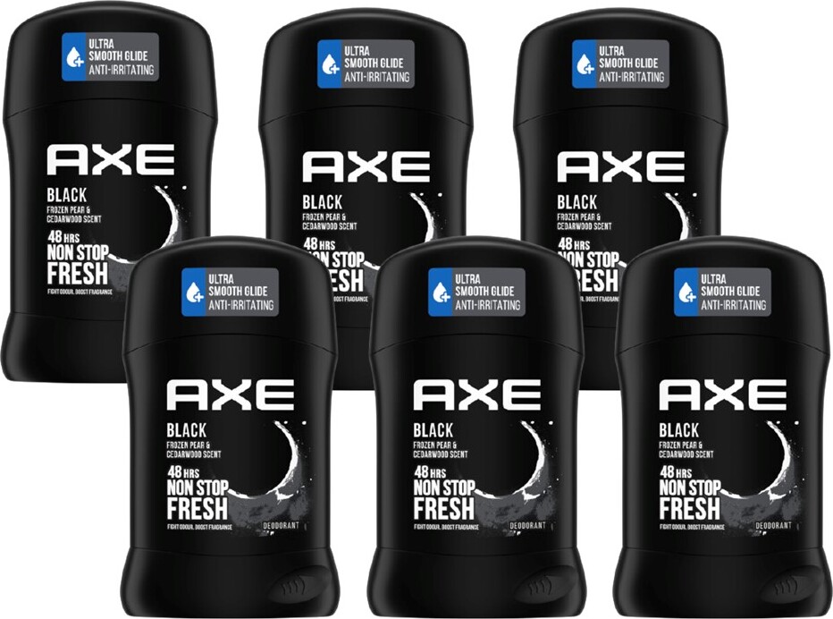 AXE Deo Stick Black im 6er Set, Männerdeo ohne Aluminium, Herren Männer Men Deodorant (6x 50ml)