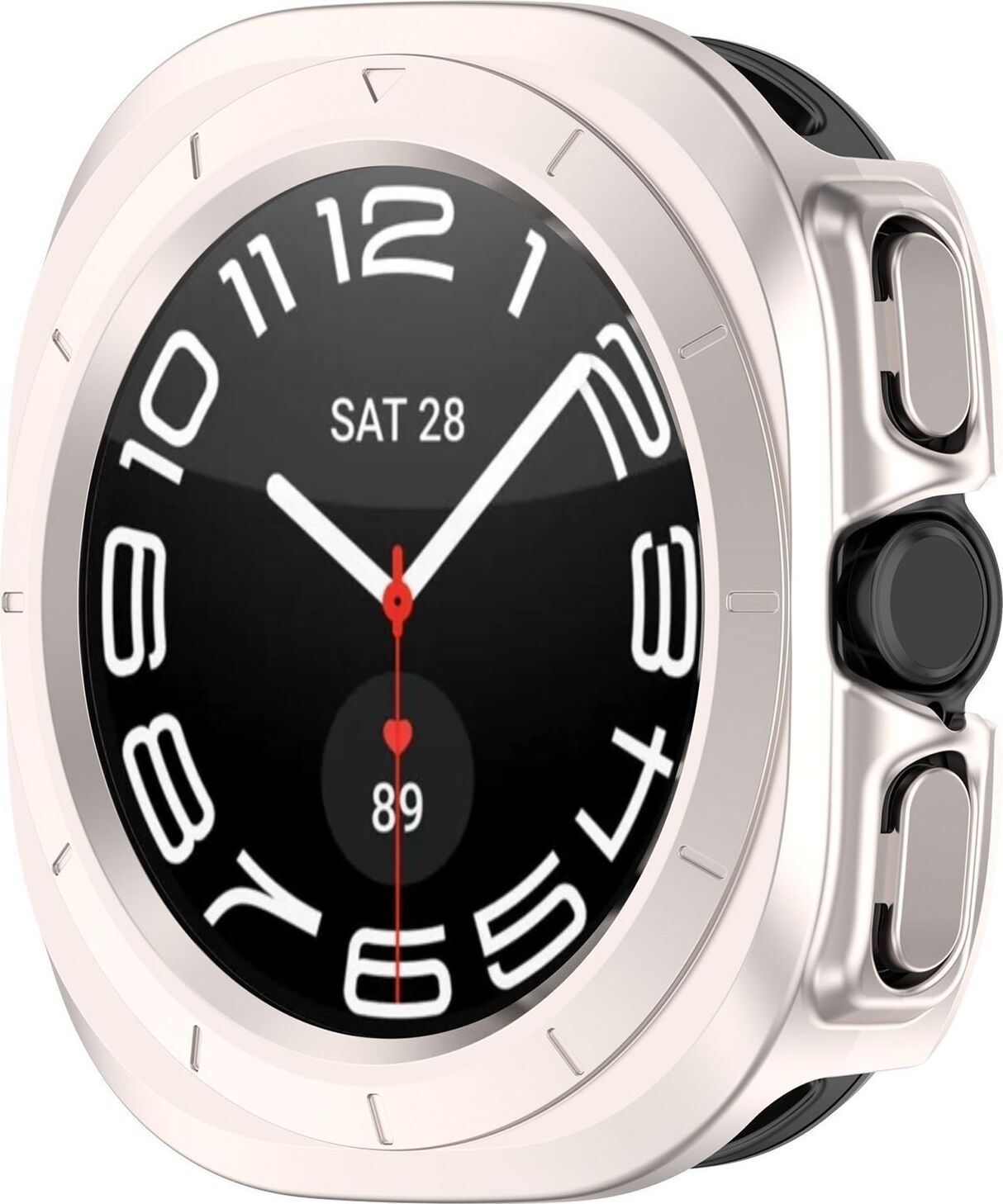 Pre Samsung Galaxy Watch Ultra 47mm plastové puzdro PC Cover Beige
