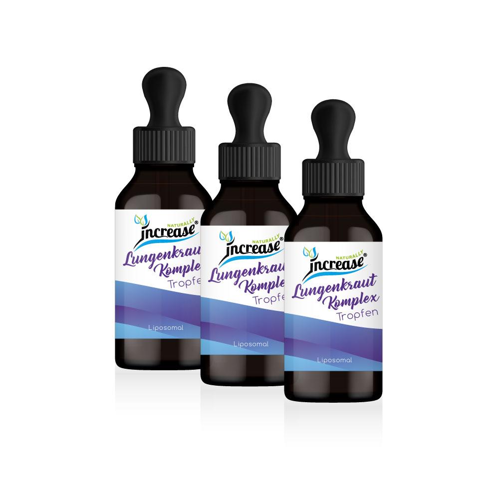 Increase Nimm 3, zahl 2 Aktion Liposomale Lungenkraut Komplex Tropfen hochdosiert - 2000mg Lungenkraut Komplex pro Tag (180.000mg Lungenkraut in 3 Flaschen)
