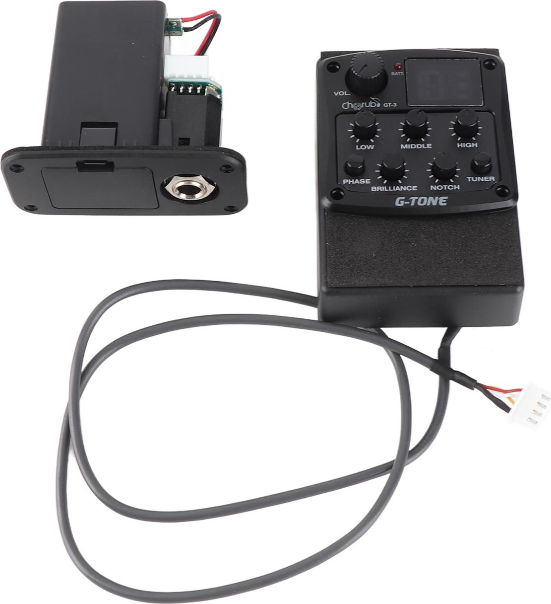 Cocosity 3 Band EQ Equalizer Akustikgitarre Vorverstärker Piezo Pickup LCD Tuner Equalizer