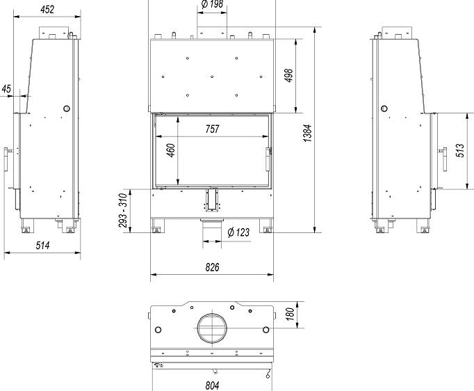 Krb kotla KRATKI LUCY 16 kW Ø 200 s zatváraním dverí