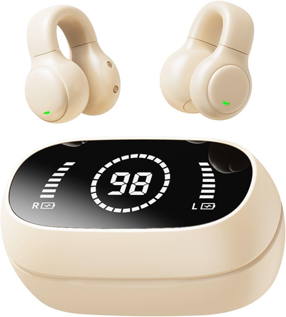 Xmenha Bequem und leicht zu tragen Knochenschall Sportkopfhörer Luft- Knochenleitungskopfhörer drahtlose schnurlose Ohrclip Headsets Clip on Knochenkopfhörer