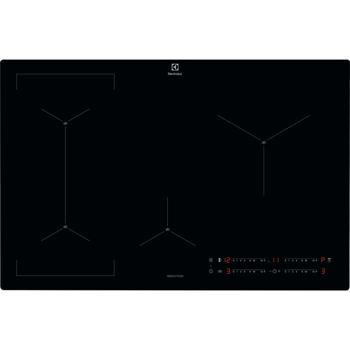 Electrolux EIS82449C Vstavaná indukčná varná doska, 80 cm, 4 horáky, čierna