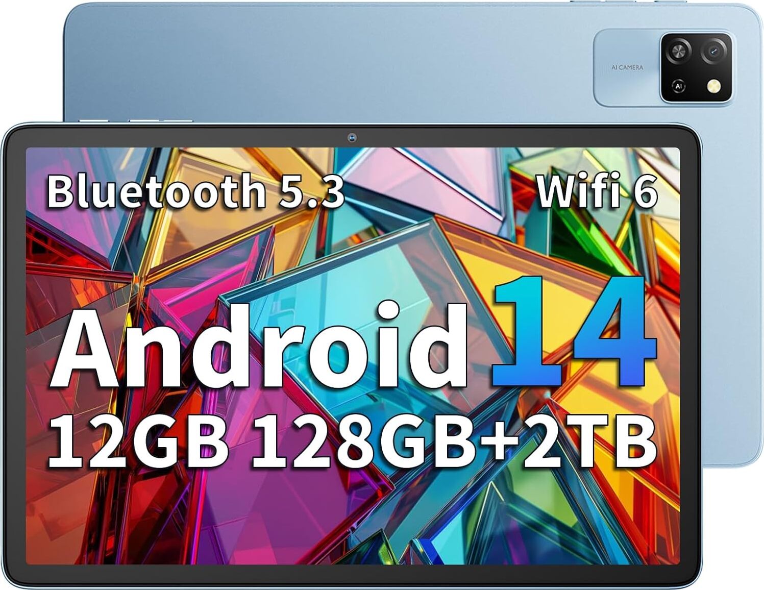 Blackview Tab60 WiFi Tablet 10 palcov, PC Android 14, 12GB RAM + 128GB ROM (2TB TF), Octa Core 6 klávesnica, Widevine L1, 5100mAh, duálny fotoaparát 5MP 8MP,