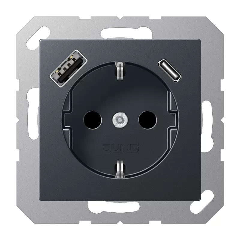 JUNG A1520-15CAANM - Typ F - 5 - 35 °C - Kunststoff - IP20 - 16 A - 50/60 Hz