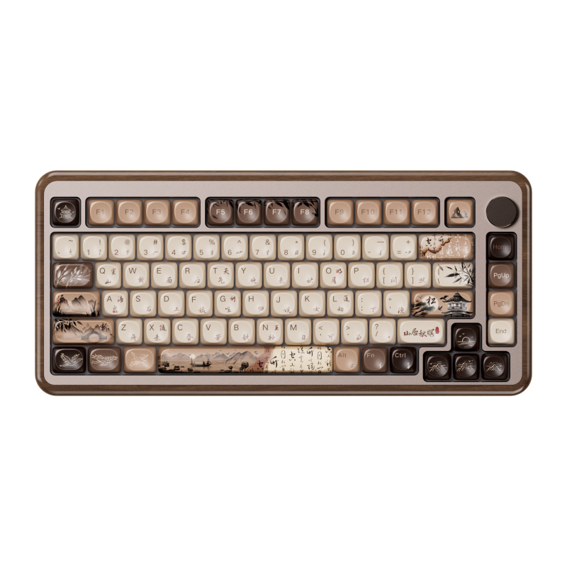AKKO MU02 Mechanische Tastatur aus Holz 75 % Layout ( Mountain Seclusion, 40g Linearschalter