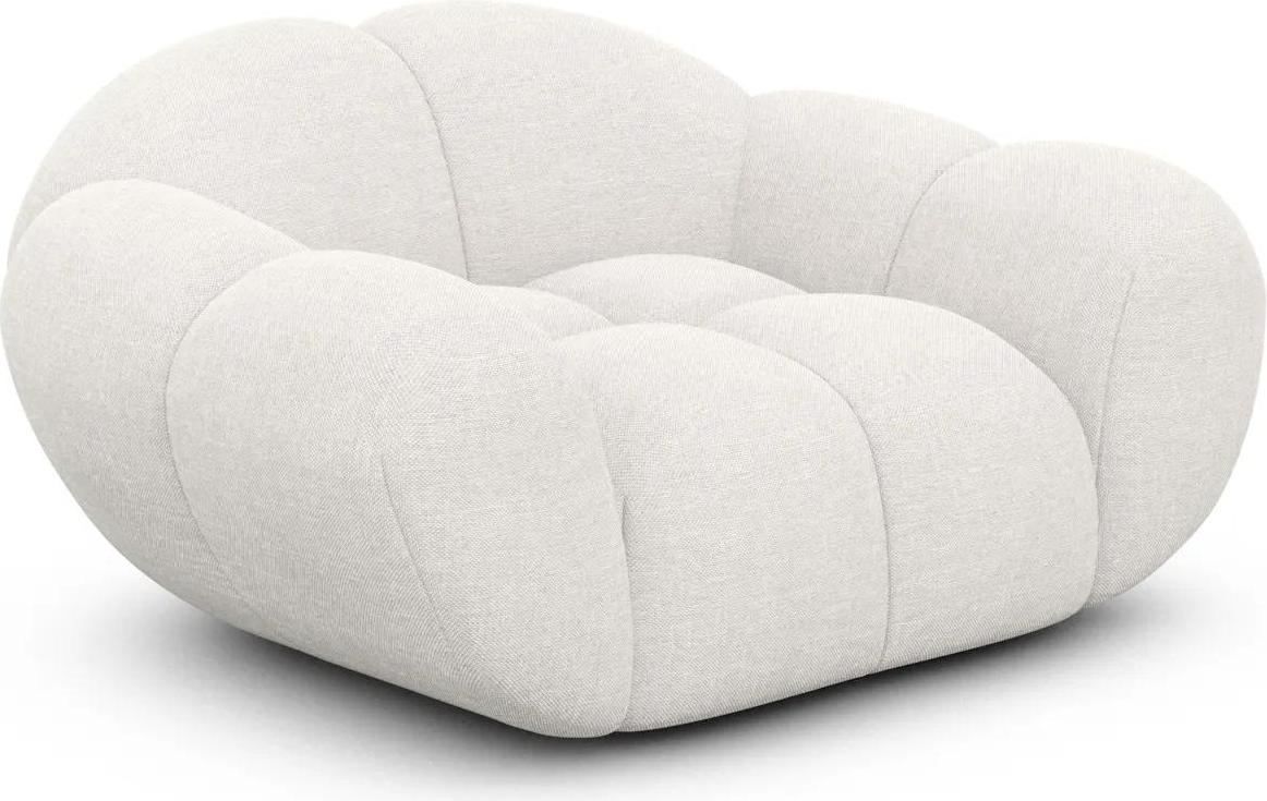 Strukturstoff Sessel Liva Weiß