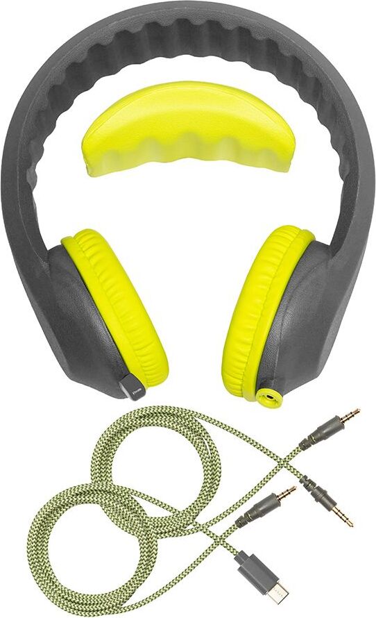 KidsCover EduFlex Lime slúchadlá - Slúchadlá s obmedzovačom hlasitosti - Známe zo školy - Pre deti - USB-C