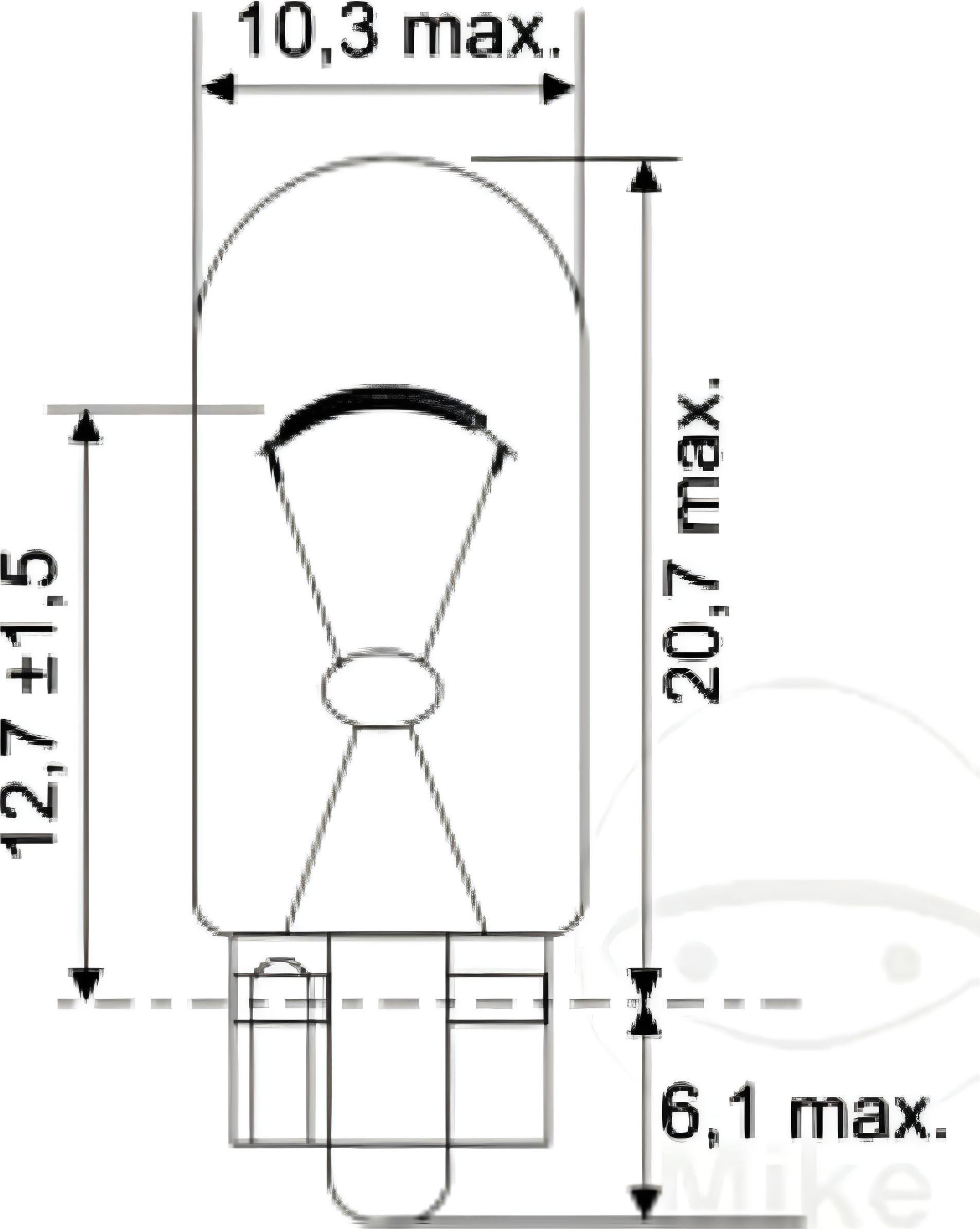 Lampe JMP 12V5W W2,1x9,5D blau 10 Stück 705.01.82