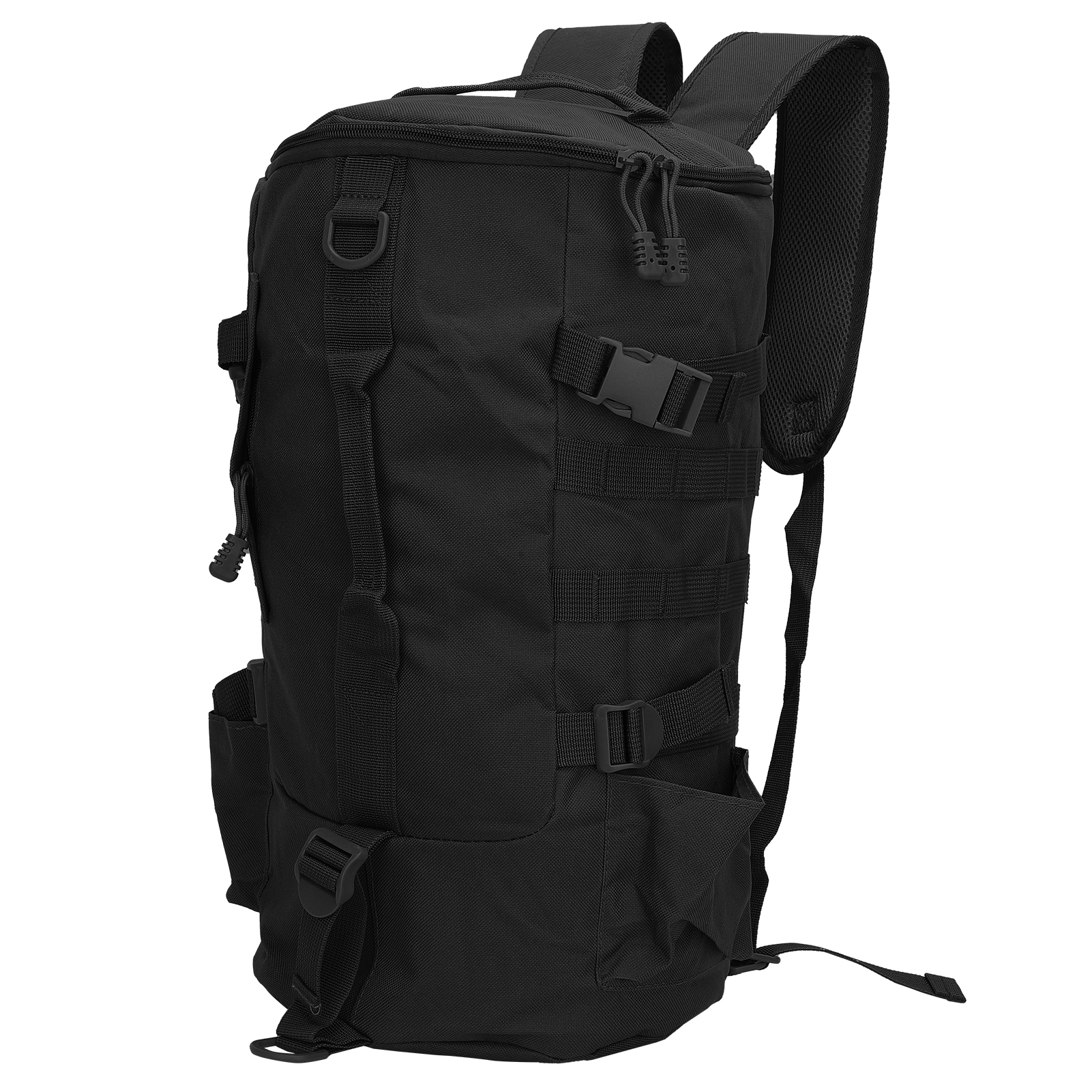 Cocosity Angeln Tackle Rucksack mit Rutenhalter, große Kapazität Angelrute Rucksack, zylindrische Angelrute Tasche, zylindrische Angeln Tackle Tasche, Angelrute Rucksack mit Rutenhalter, Angeln Tackle Rucksack