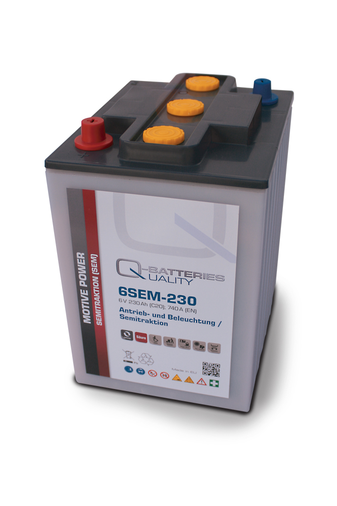 Quality-Batteries Q-Batteries 6SEM-230 6V 230Ah Semitraktionsbatterie