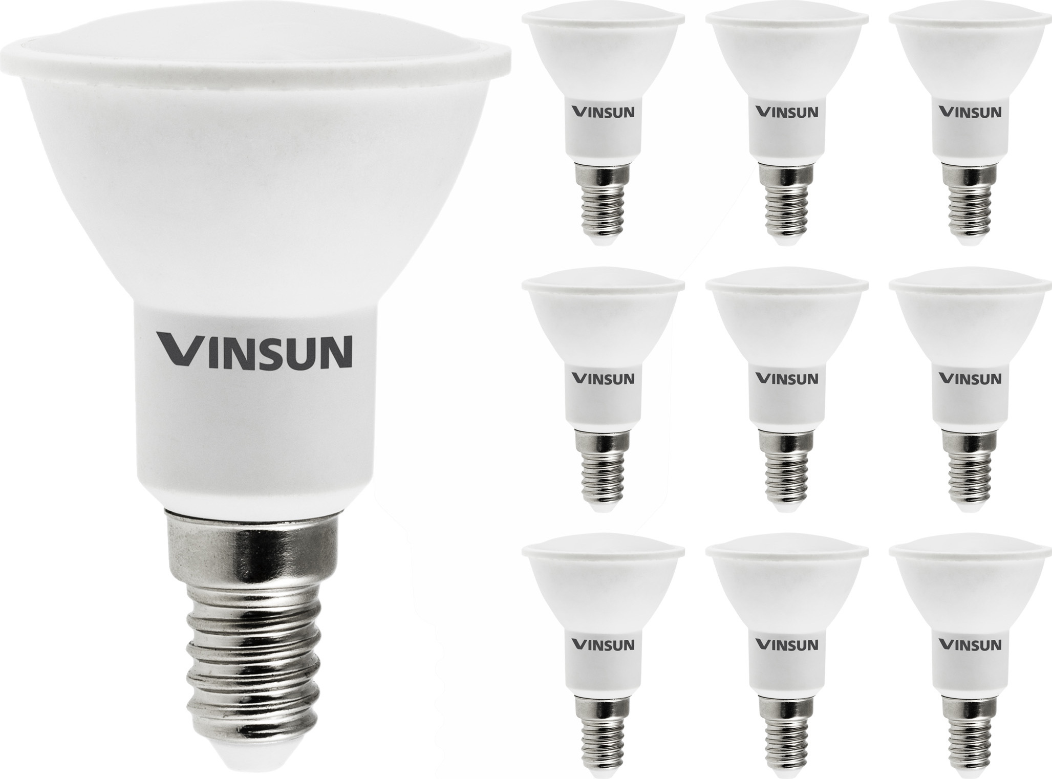 LED Lampen E14 - 10x LED E14 warmweiss 5W - E14 LED Spot Strahler - VINSUN LED 10_X_VS_JDRE14_5W