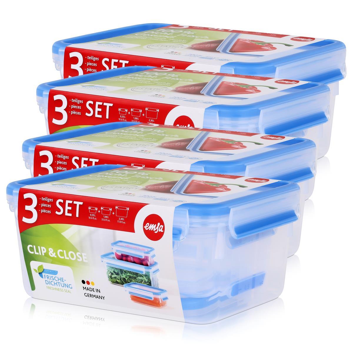 KIGI 6 Stück Frischhaltedosen Set – 170 Ml & 482 Ml, Luftdicht, Mikrowellengeeignet, Stapelbar