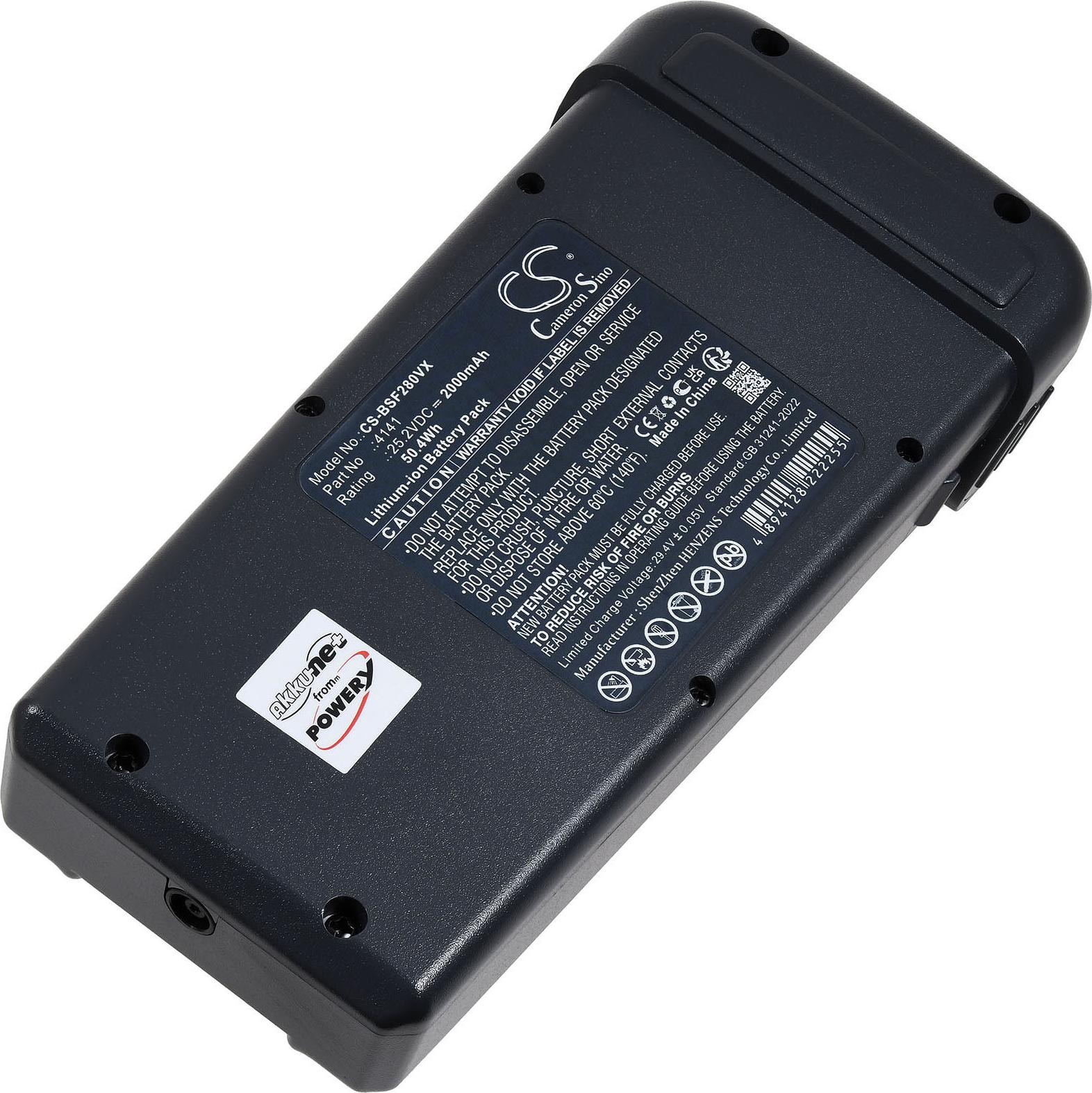 Powery Akku für Bissell PowerClean FurFinder 4140 FurFinder 4143 Staubsauger G1.76.BIS.1.7E
