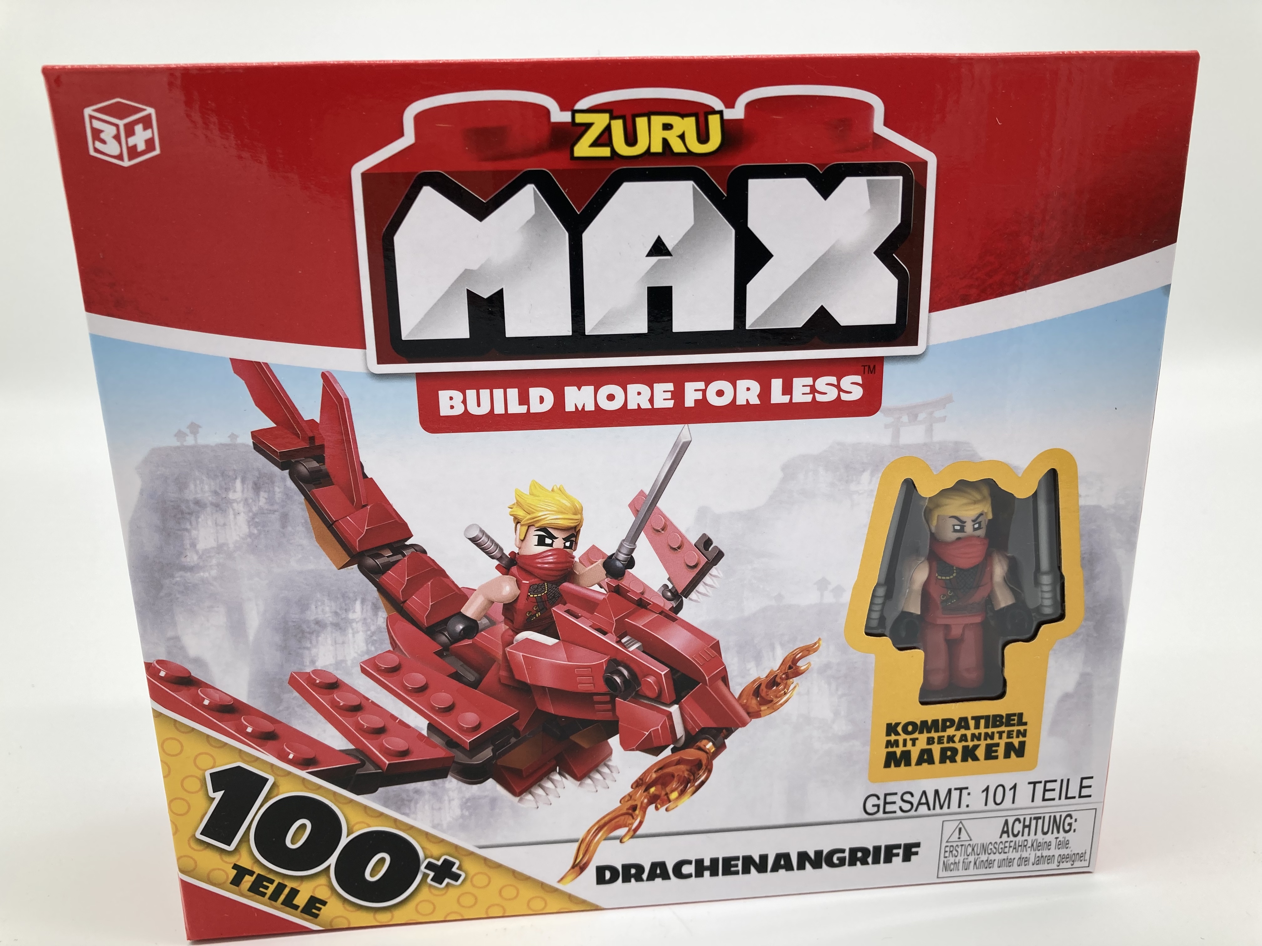 ALDI SüD Dienstleistungs-SE & Co. oHG Zuru Max 100+ Teile Bauset Rot Drachenangriff