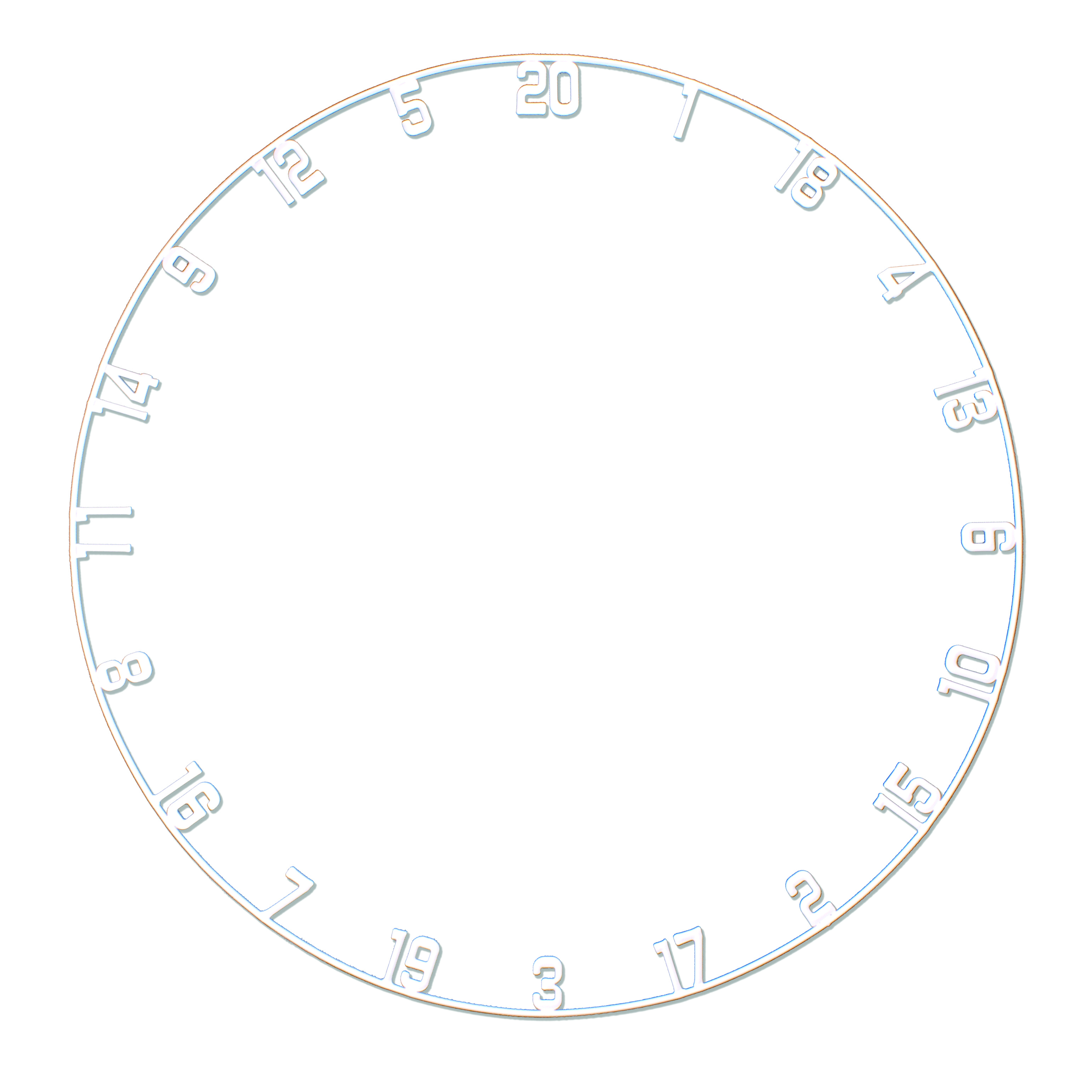COFI 1453 Dartboard White Number Ring – Ersatz-Zahlenring für präzise Punktzählung SDS-179