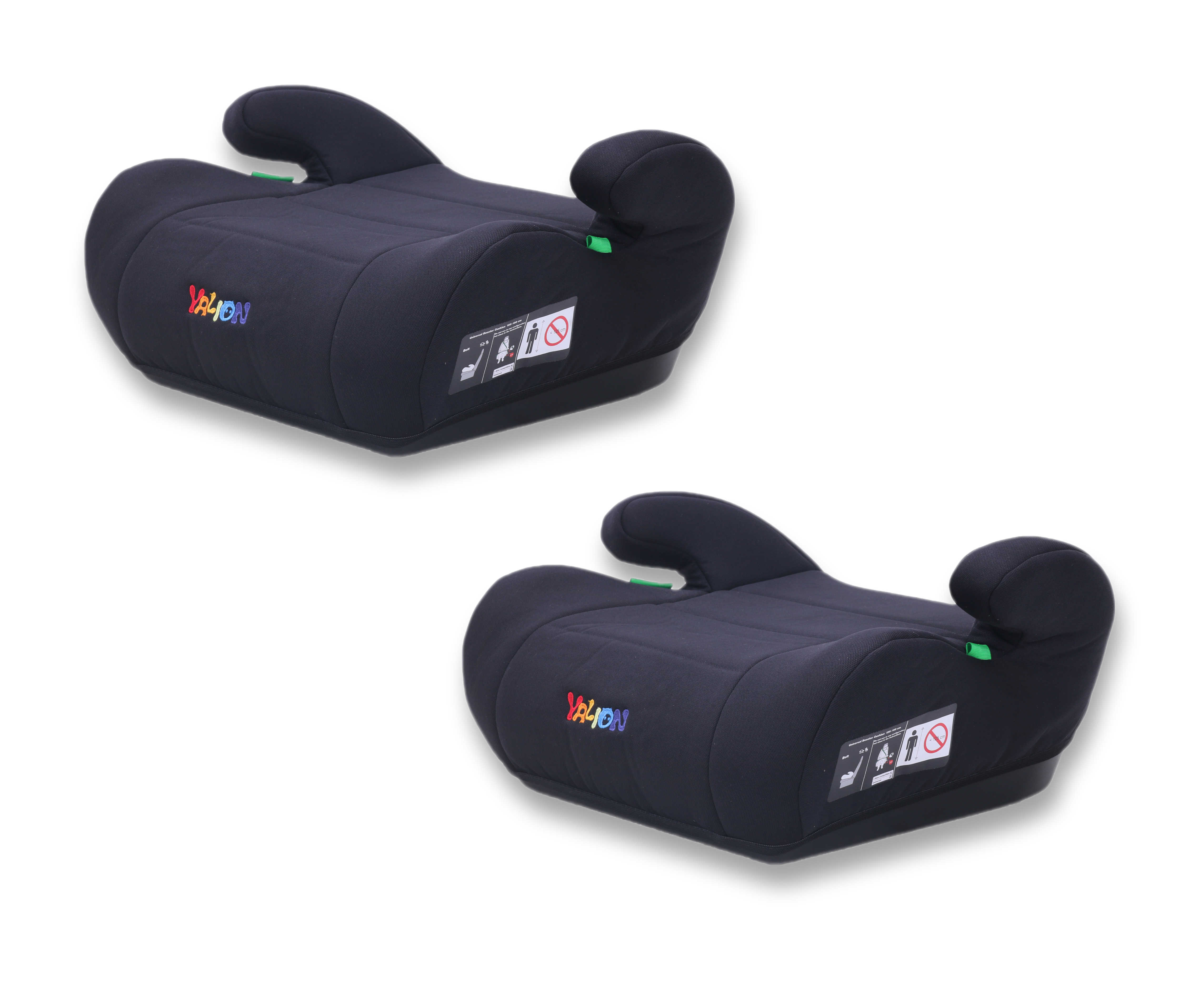 Babykomfort 2x YALION Kindersitzerh?hung Sitzerh?hung Auto Kinder Kinderautositze- Kindersitz Gruppe f¹r Kinder von 125-150CM(ca.6-10Jahren), 3-Punkt-Gurt, ECE R129 2xDS28A-Black