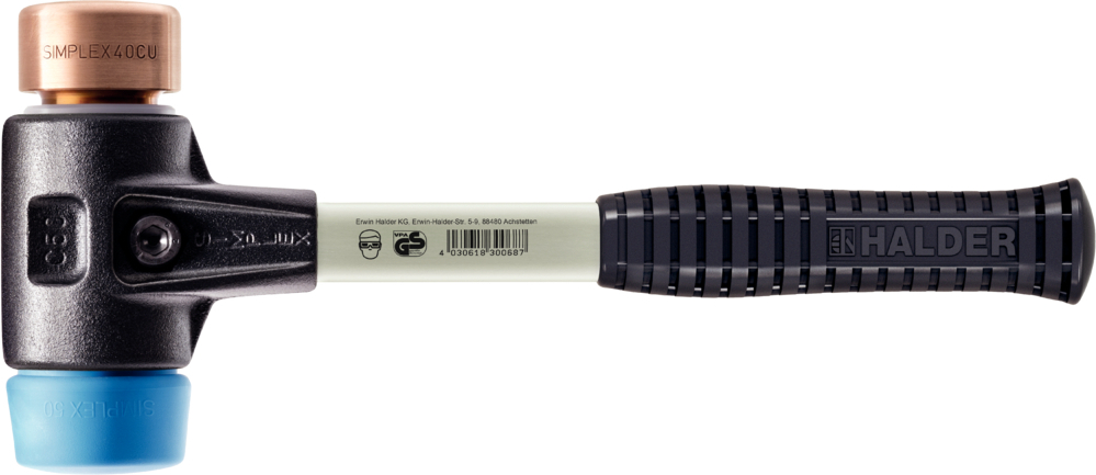 Halder SchonhammerSimplex Fiber. 30mm TPE-soft/Kupf. 3714.030