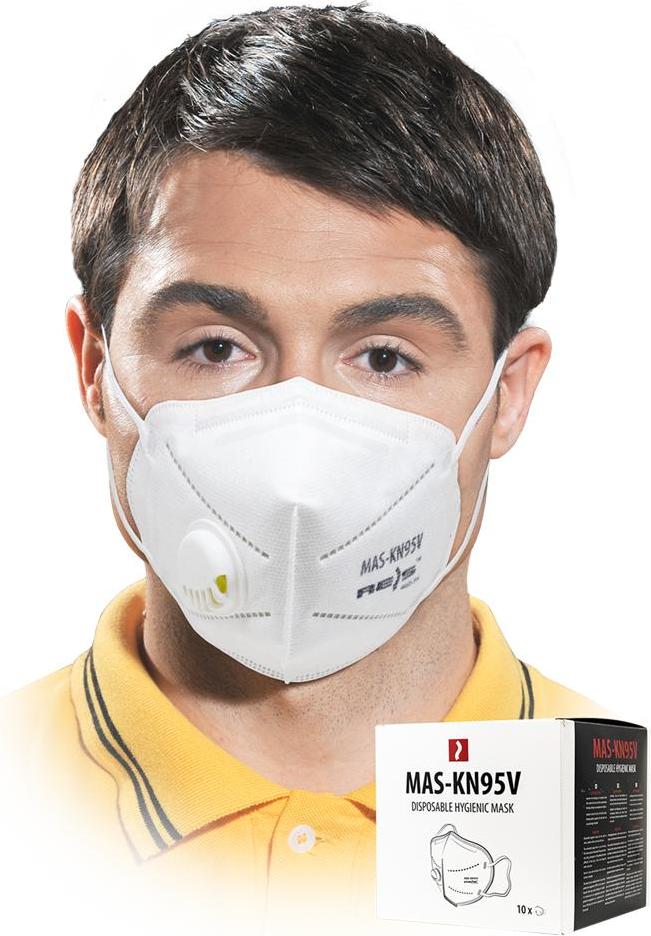 REIS fünflagige Hygienemaske mit Ventil