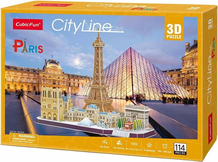 Northix 3D-Puzzle der Pariser Stadtlinie, lustige und spannende Aktivität