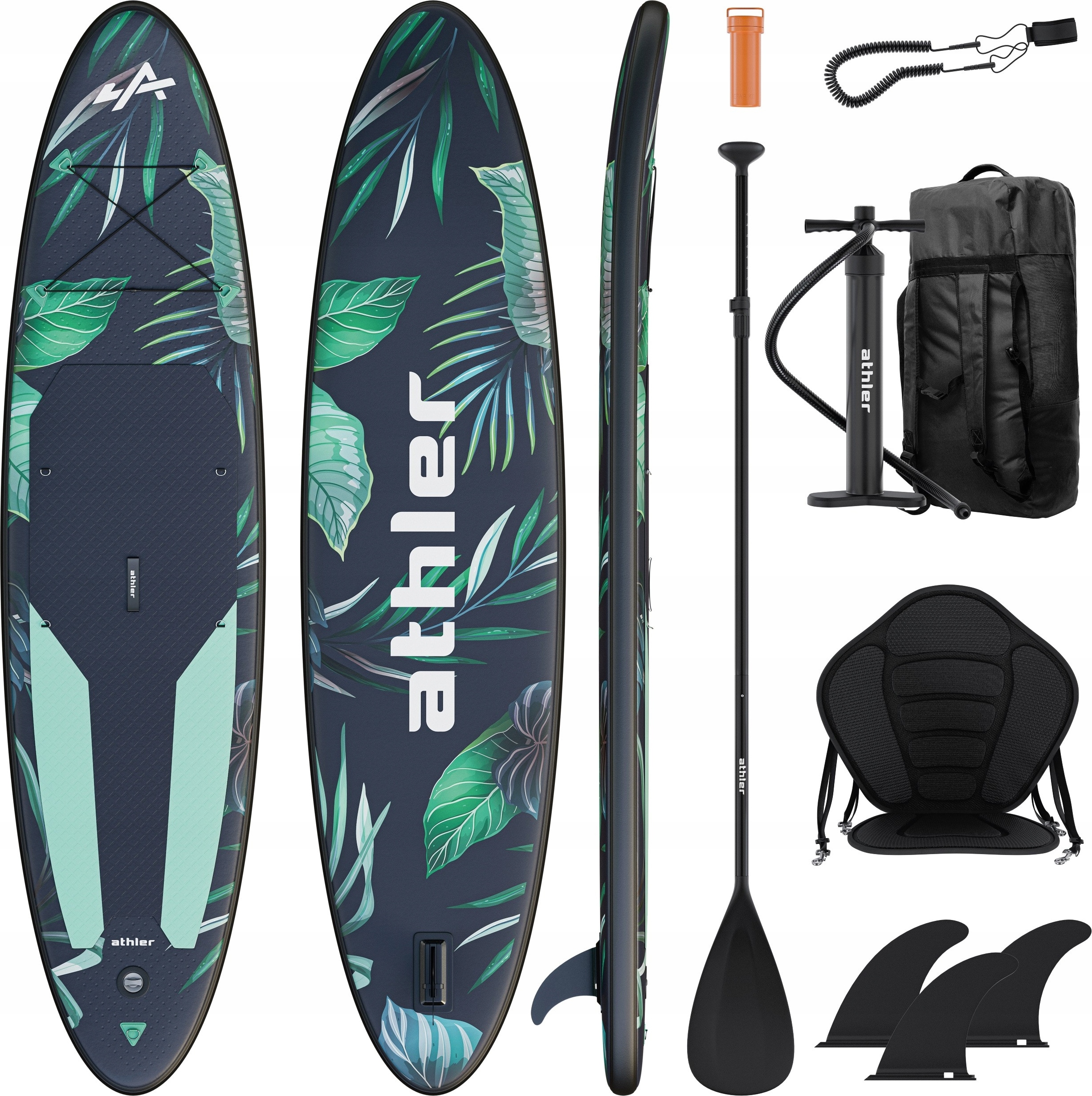 Sup Pumped 2V1 Athlete Miami Board - Set: Pádlo, Sedlo, Batoh