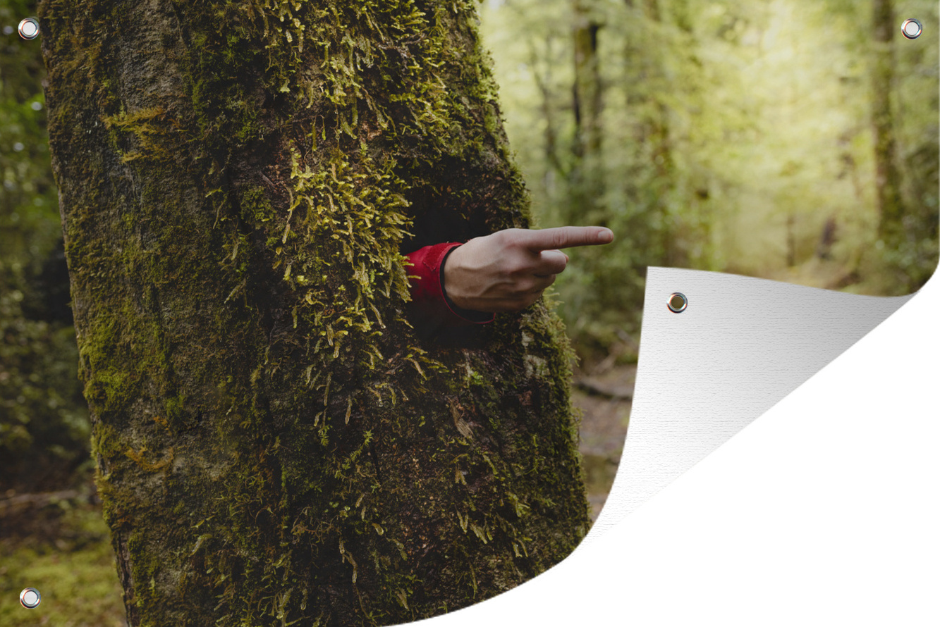 MuchoWow® 120x80 cm Outdoor-Poster Gartendeko Sichtschutz Garten Poster für den Garten Die Orientierungshilfe vom Baum 133|38279507