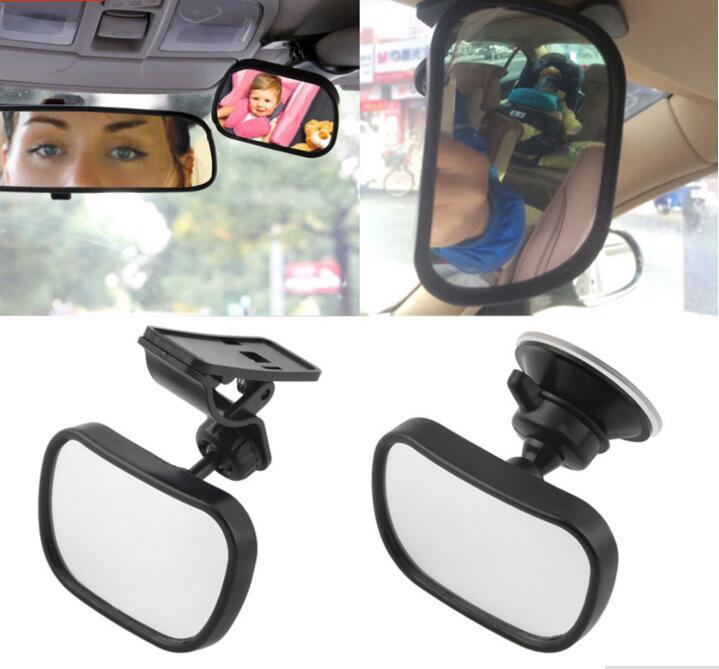 CybexaTrade Universal 2 in 1 Autospiegel - Babyspiegel Auto - Kinderspiegel Auto - Rš¹ckspiegel fš¹r Babys - Schwarz