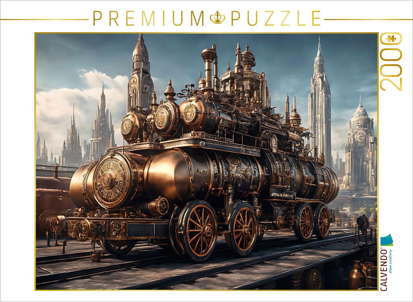 CALVENDO Puzzle Gewaltiges Dampfzugvehikel | 2000 Teile Lege-Größe 90x67cm Foto-Puzzle für glückliche Stunden