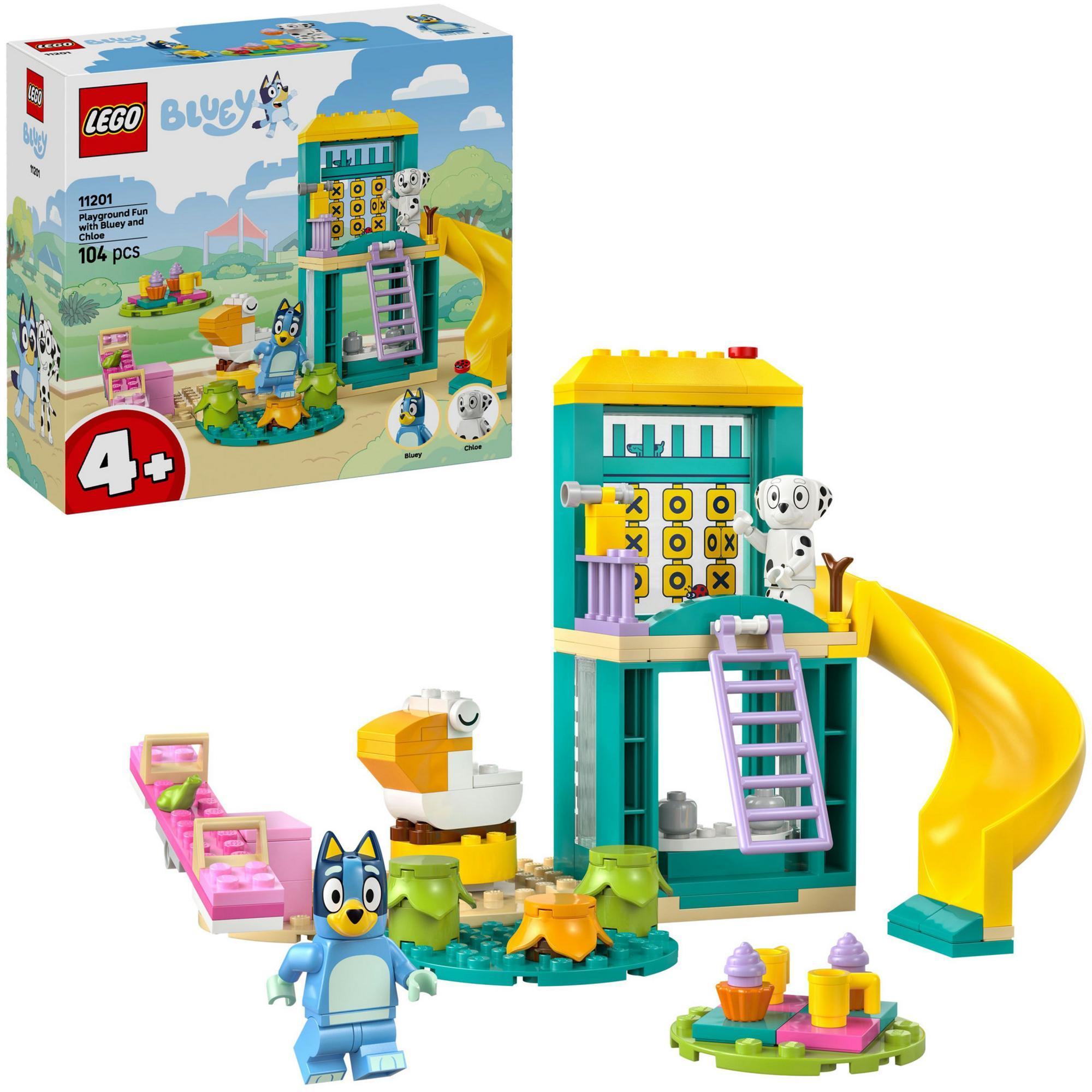 LEGO Bluey, Chloe a zábava na ihrisku, Stavebnica, 4 rok / roky, Plast, 104 kusov, 322 g