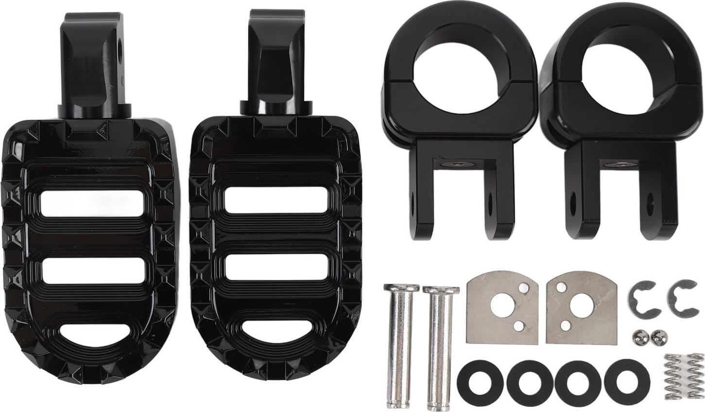 Gistuch 1 Paar Motorrad -Fuß -Peg -Aluminiumlegierung verbessert den Komfortverstellbaren Winkelfußlauf für das Motorrad mit 1 Zoll 1,06 Zoll 1,25 Zoll Stoßfänger