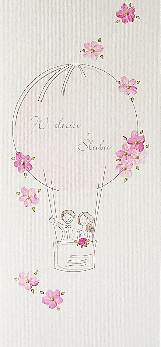 Hochzeitskarte DL S15 – Rosa Ballon – MAK