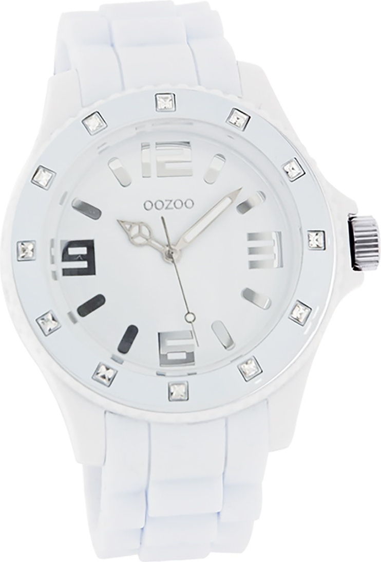Oozoo Uni náramkové hodinky Vintage Series analógové silikónové biele D2UOC4356A