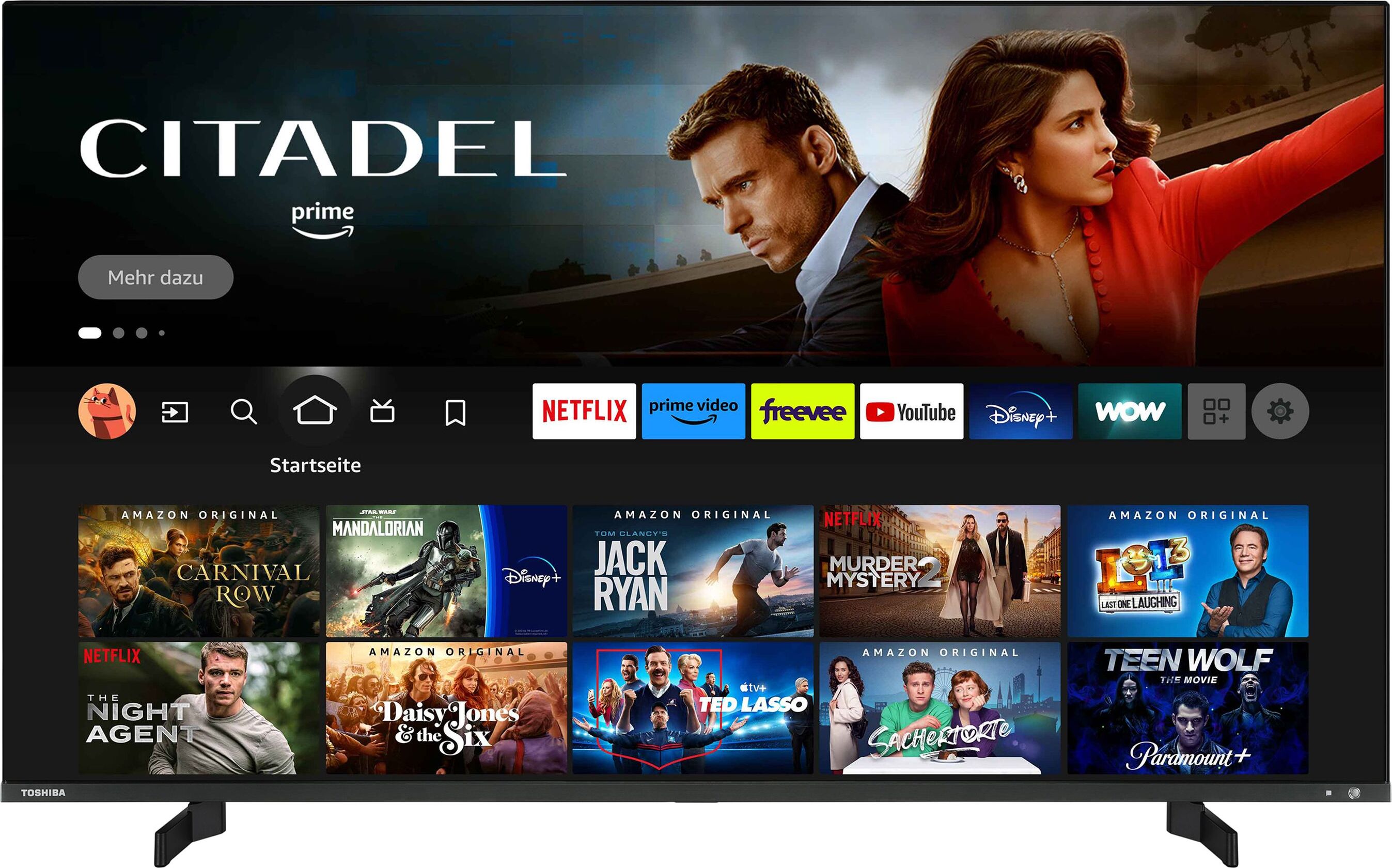 Toshiba 50QF5D63DA 50 Zoll QLED Fernseher / Fire TV (4K UHD, HDR Dolby Vision, Alexa Built-In, Dolby Atmos)