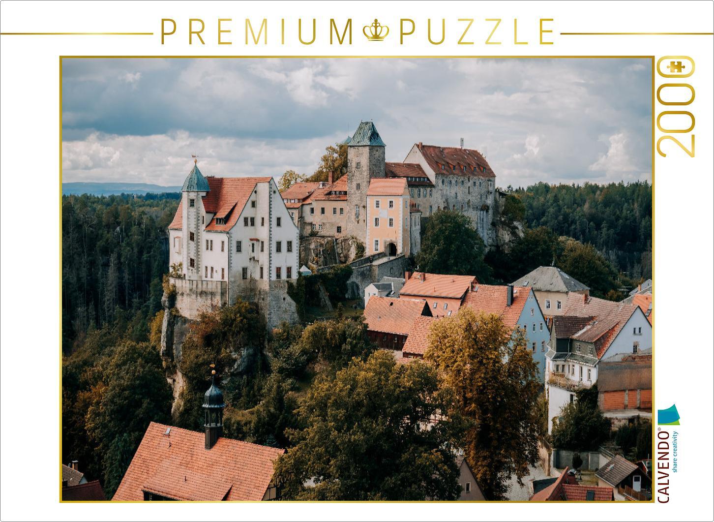 CALVENDO Puzzle Burg Hohnstein | 2000 Teile Lege-Größe 90x67cm Foto-Puzzle für glückliche Stunden