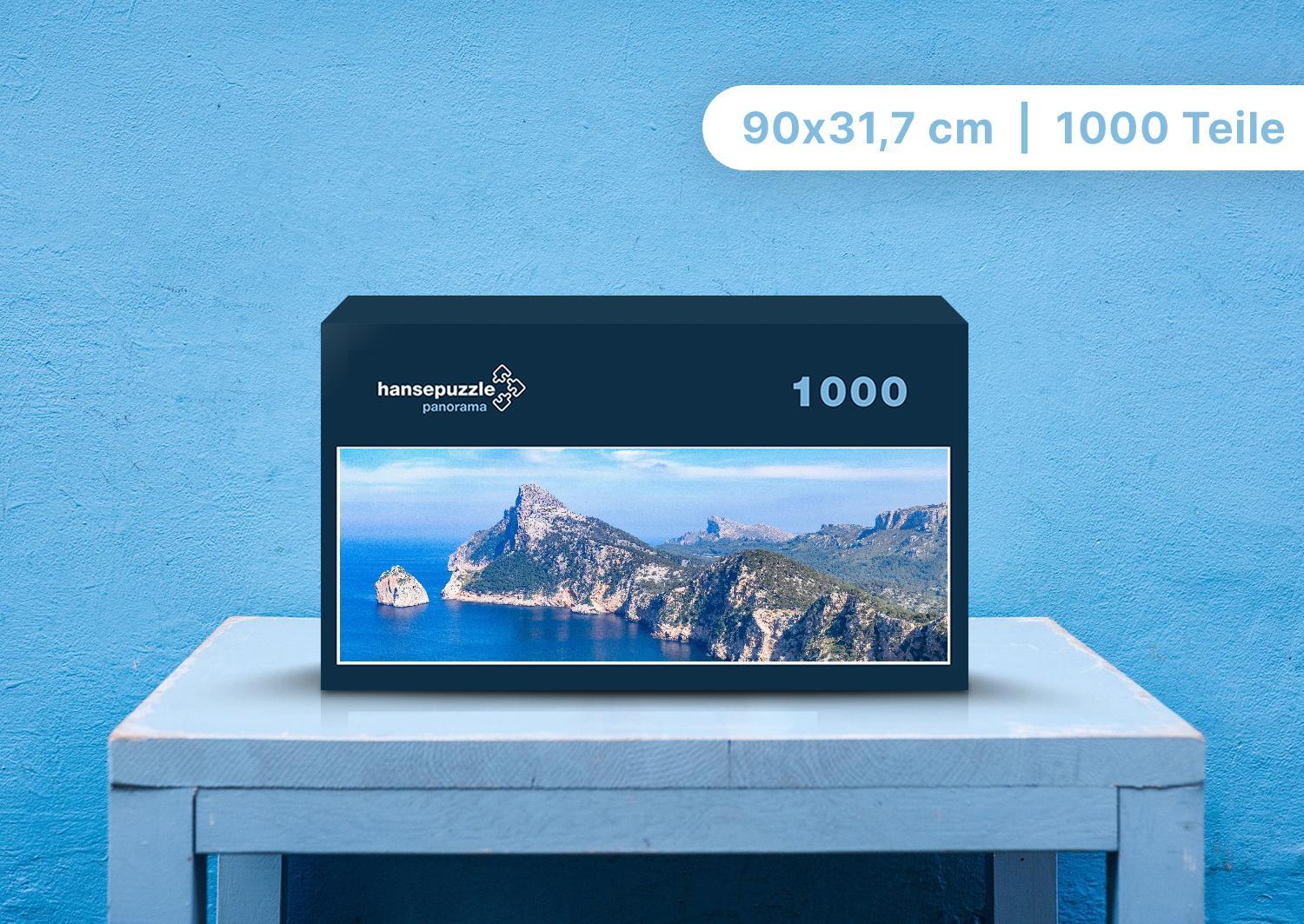 hansepuzzle 98581 - Gebirgslandschaft Puzzle, 1050 Teile, Natur, 60,0 x 46,0cm mit hochwertiger Aufbewahrung, Kartonbox & Beutel 88581