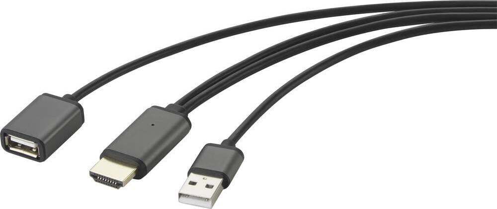Renkforce RF-4700672 USB / HDMI Adapterkabel Schwarz mit Streaming-Funktion 2.00 m