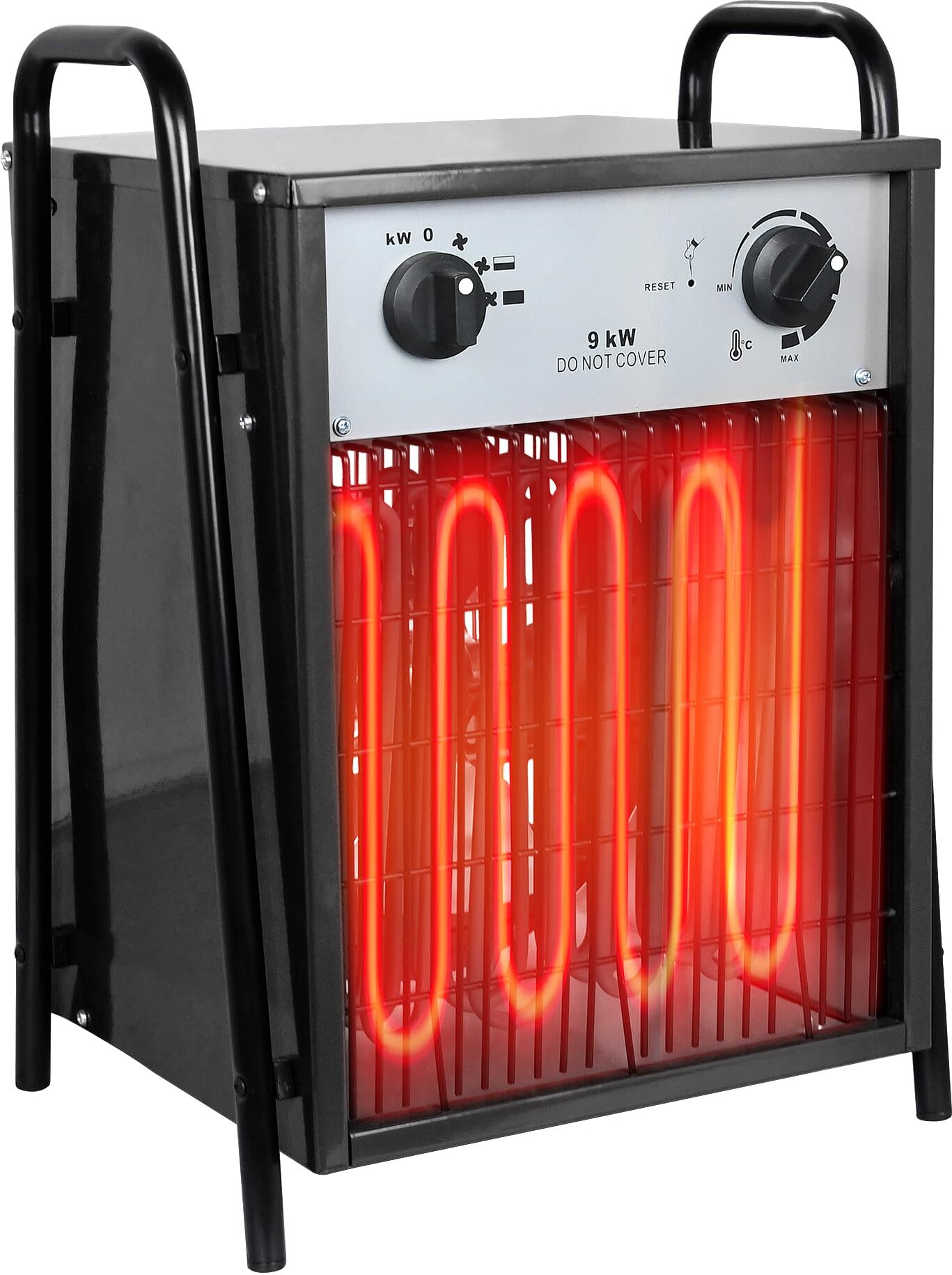 Sessamen-LP 9KW elektrický ohrievač ohrievač s ventilátorom stavebný ohrievač ohrievač na stavenisko elektrický ohrievač s termostatom 3 úrovne ohrevu ohrievač s ventilátorom na stavenisko, dielňu, garáž