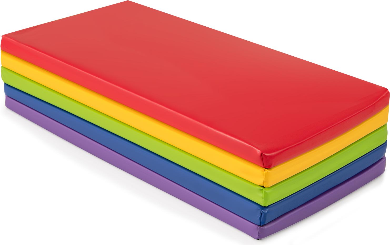 Tapis Fitness épais 5cm Pliable CCLIFE Tapis De Gymnastique Épais 180x60x5cm - Matelas Pliable, Surface Antidérapante, Rembourrage EPE Tapis Pliable Fitness Yoga