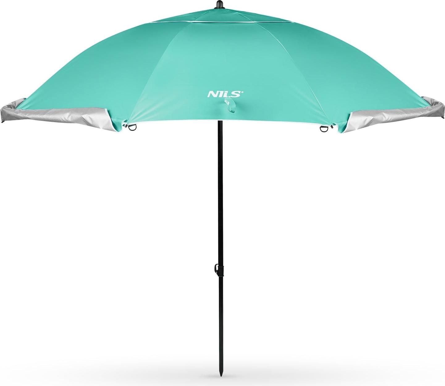Northix Strandschirm Windschutz 2-in-1 XXL 240 cm Grün
