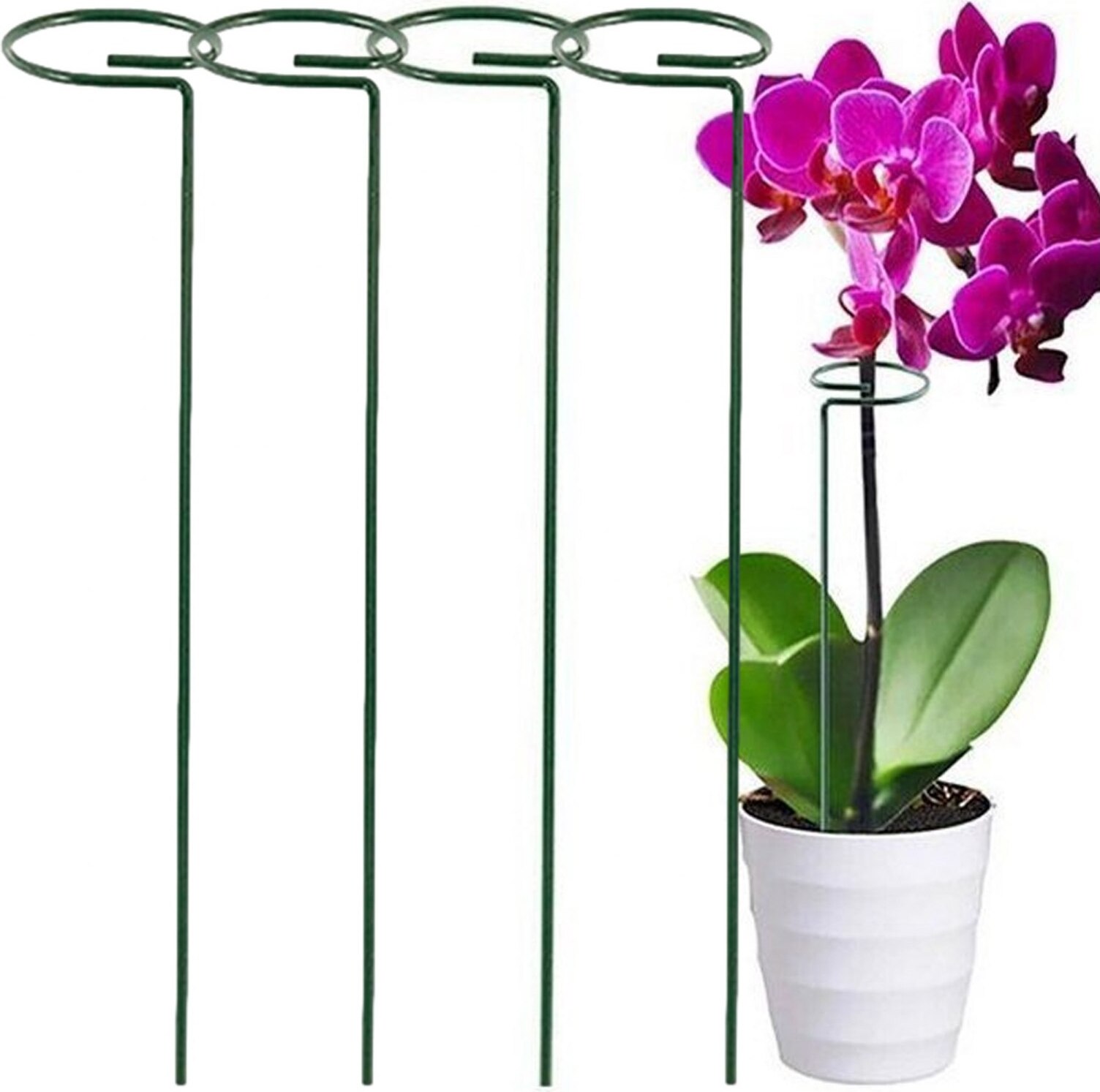 PrzydaSie 4X Orchidee Unterstützung Klammer Blume Pflanze Unterstützung Bar 40Cm