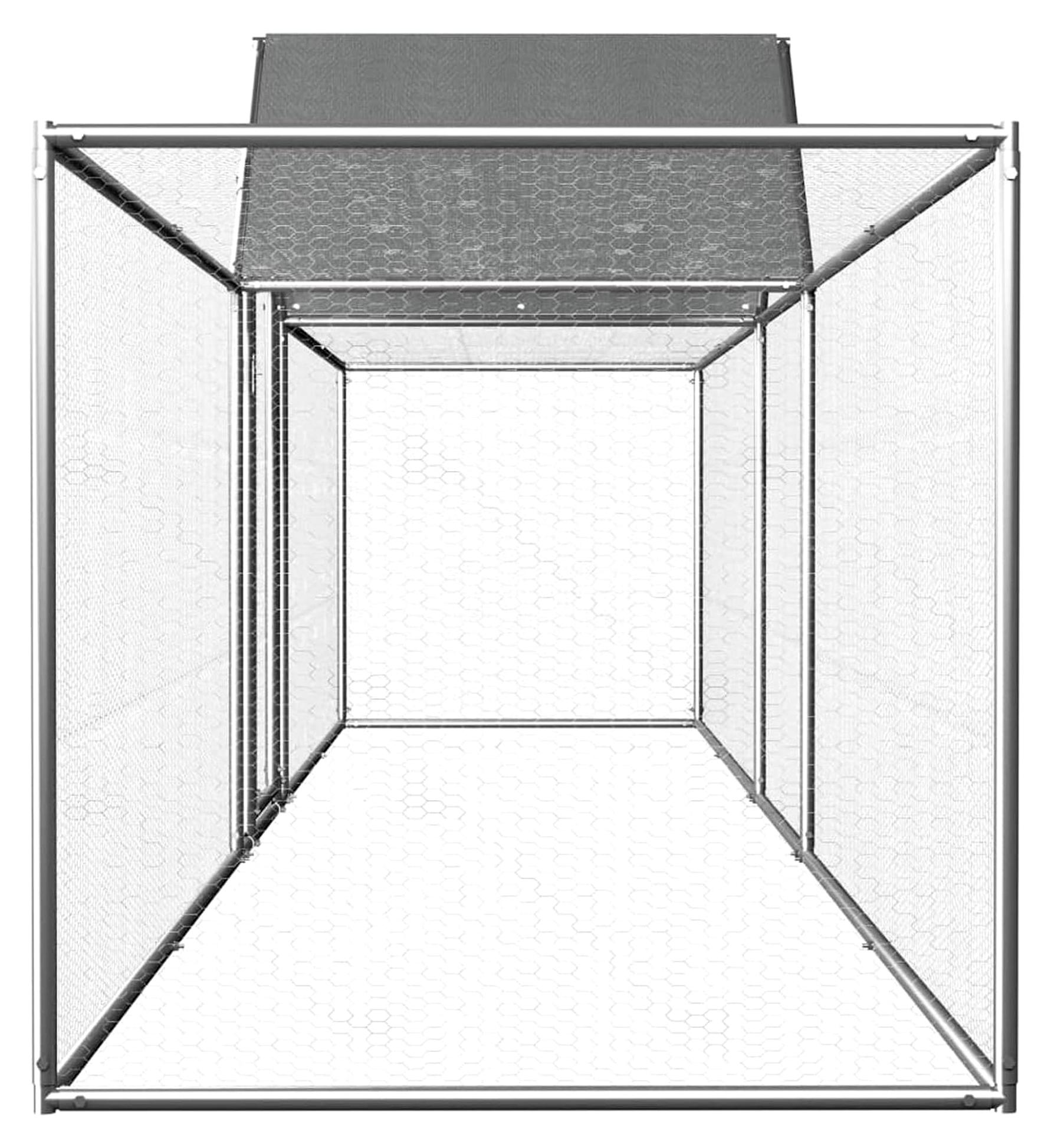 Hühnerstall 5x1x1,5 m aus verzinktem Stahl